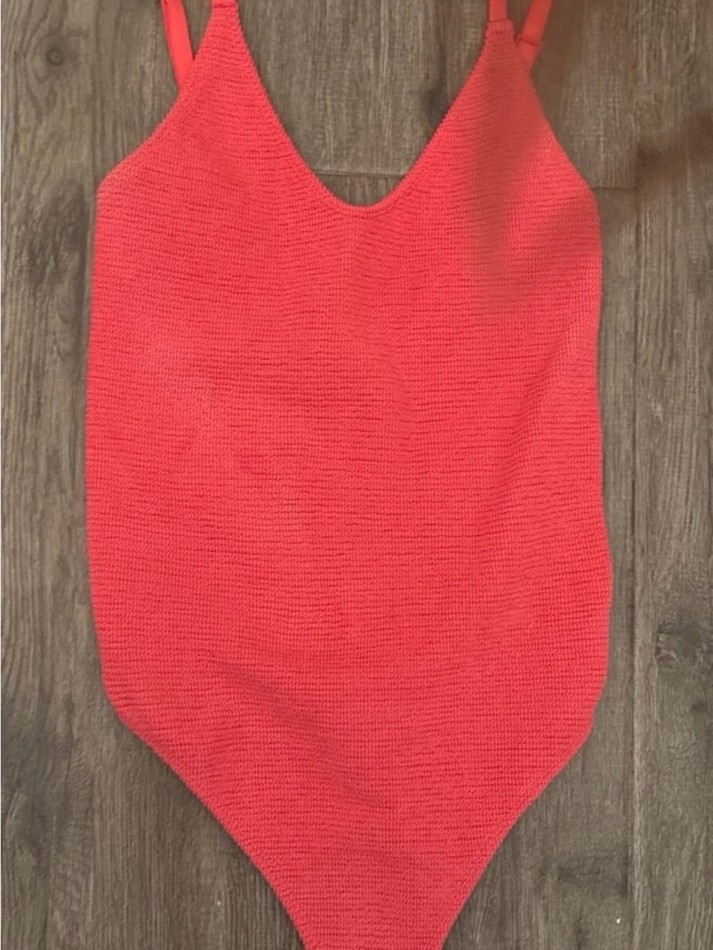 Free People Coral Knit V-Neck Bodysuit